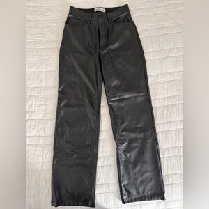 Abercrombie & Fitch Black Vegan Leather Pants